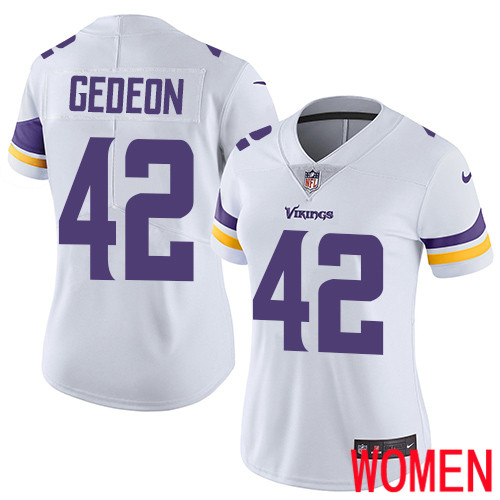 Minnesota Vikings #42 Limited Ben Gedeon White Nike NFL Road Women Jersey Vapor Untouchable->minnesota vikings->NFL Jersey